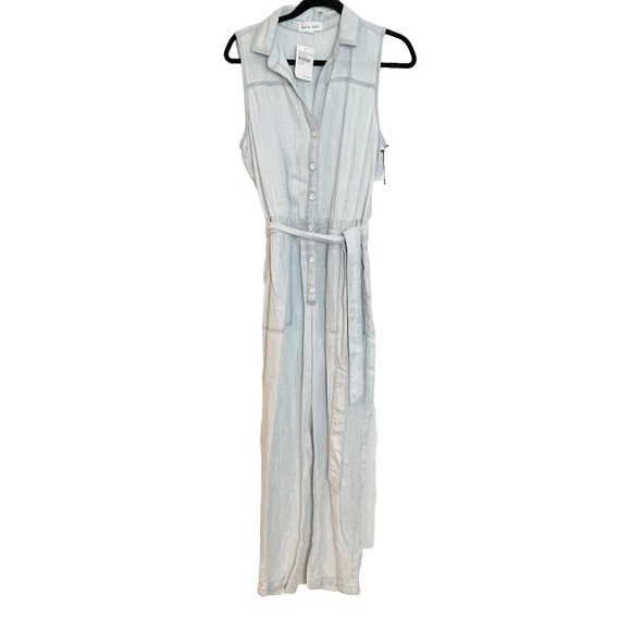 Bella Dahl Sleeveless Belted Tencel Jumpsuit Desert Sky Wash Size M NWT - Picture 9 of 10